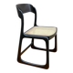 Baumann sleigh chair – wenge bentwood & cane seat (1960s-70s)