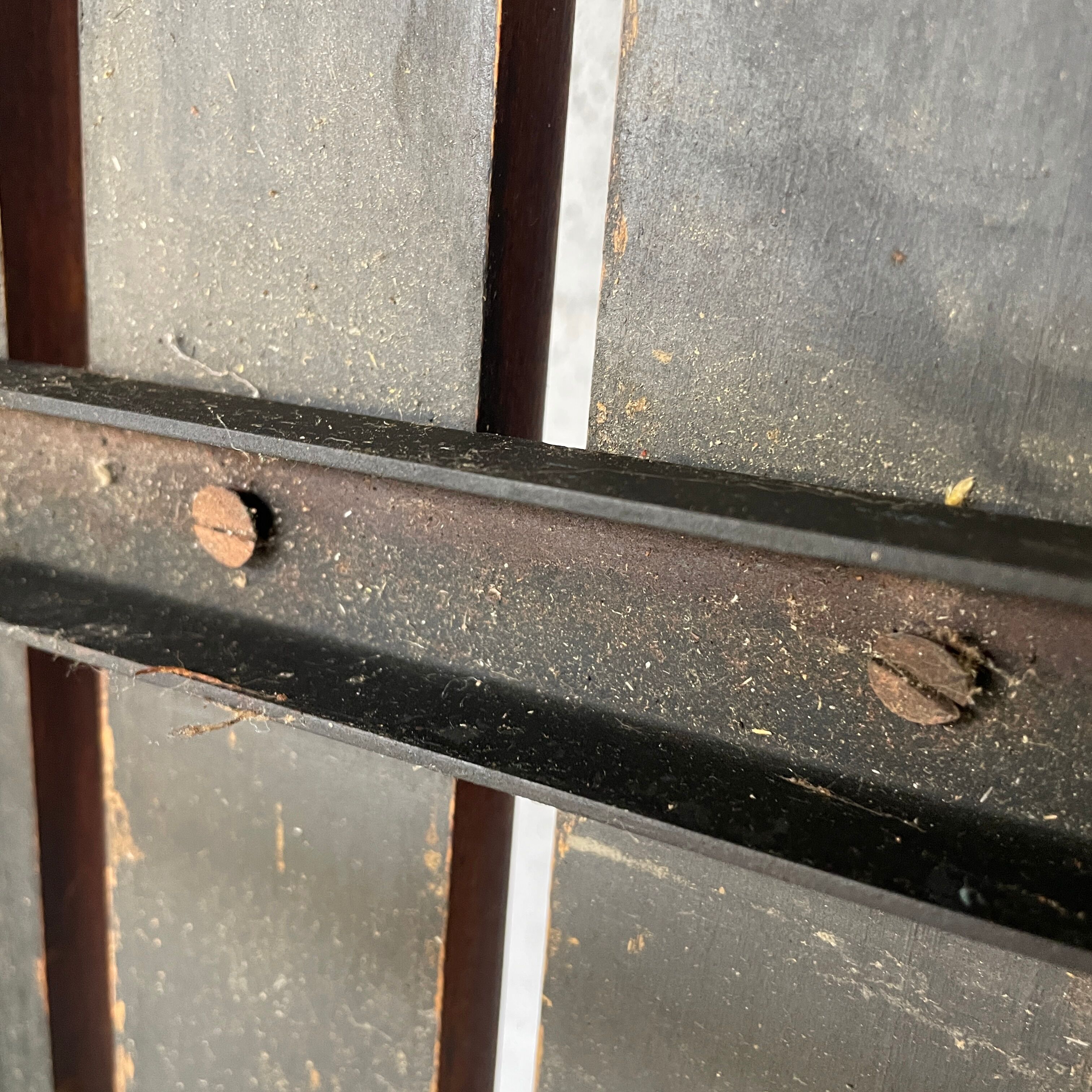 Bench, wood and metal