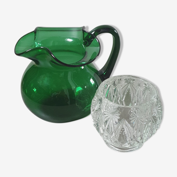 Pitcher and vase