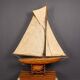 Vintage 20thC English Carved Hull Pond Yacht c.1930