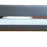 Vintage Scandinavian sofa, vintage Scandinavian teak bench, wool sofa
