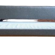 Canapé scandinave vintage, banquette scandinave vintage en teck, canapé en laine
