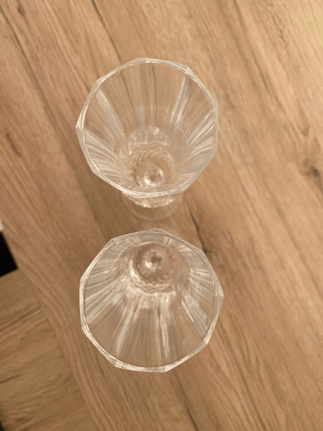Lot De 12 Porte-couverts Art Déco En Cristal Ciselé – Années 50 – Vintage