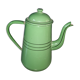 Green enameled coffee pot