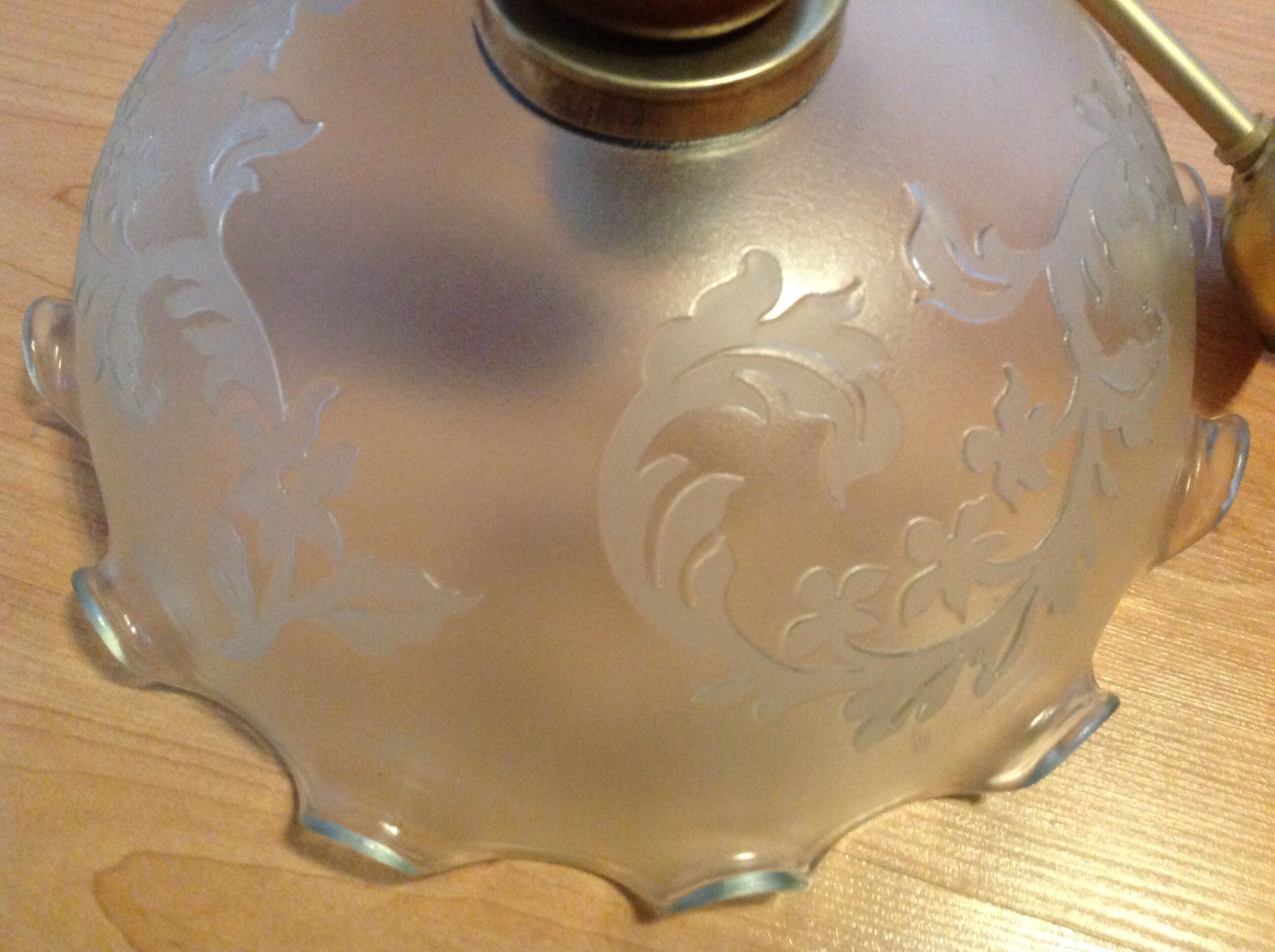 Art deco art style depoli glass hanging