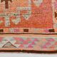 Soft Orange & Pink Star Pattern Handmade Wool Runner Rug, 99x338 Cm