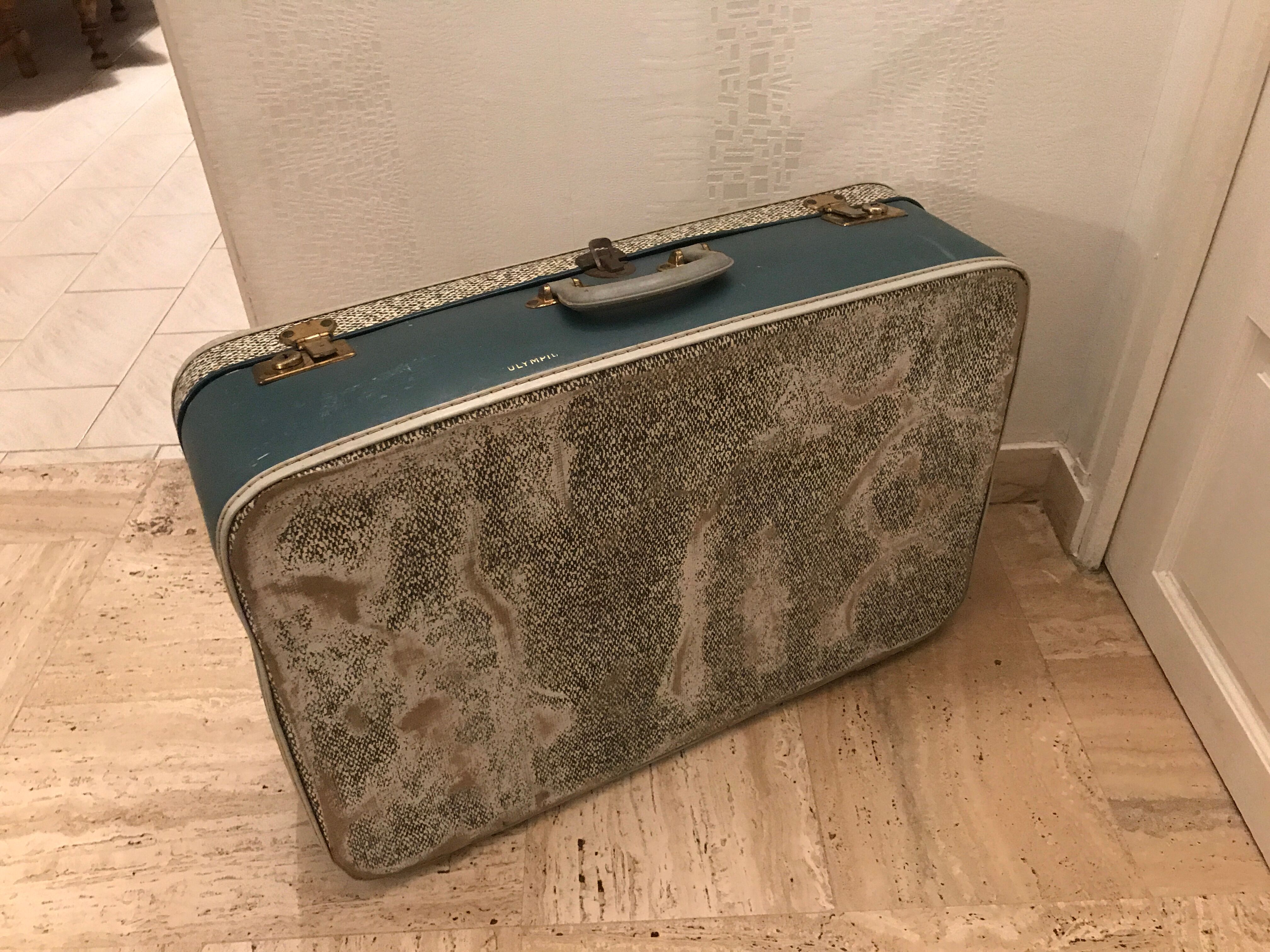 Valise vintage bleue