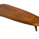 Brutalist Solid Oak Slab Coffee Table, Central Europe, 1960s–1970s