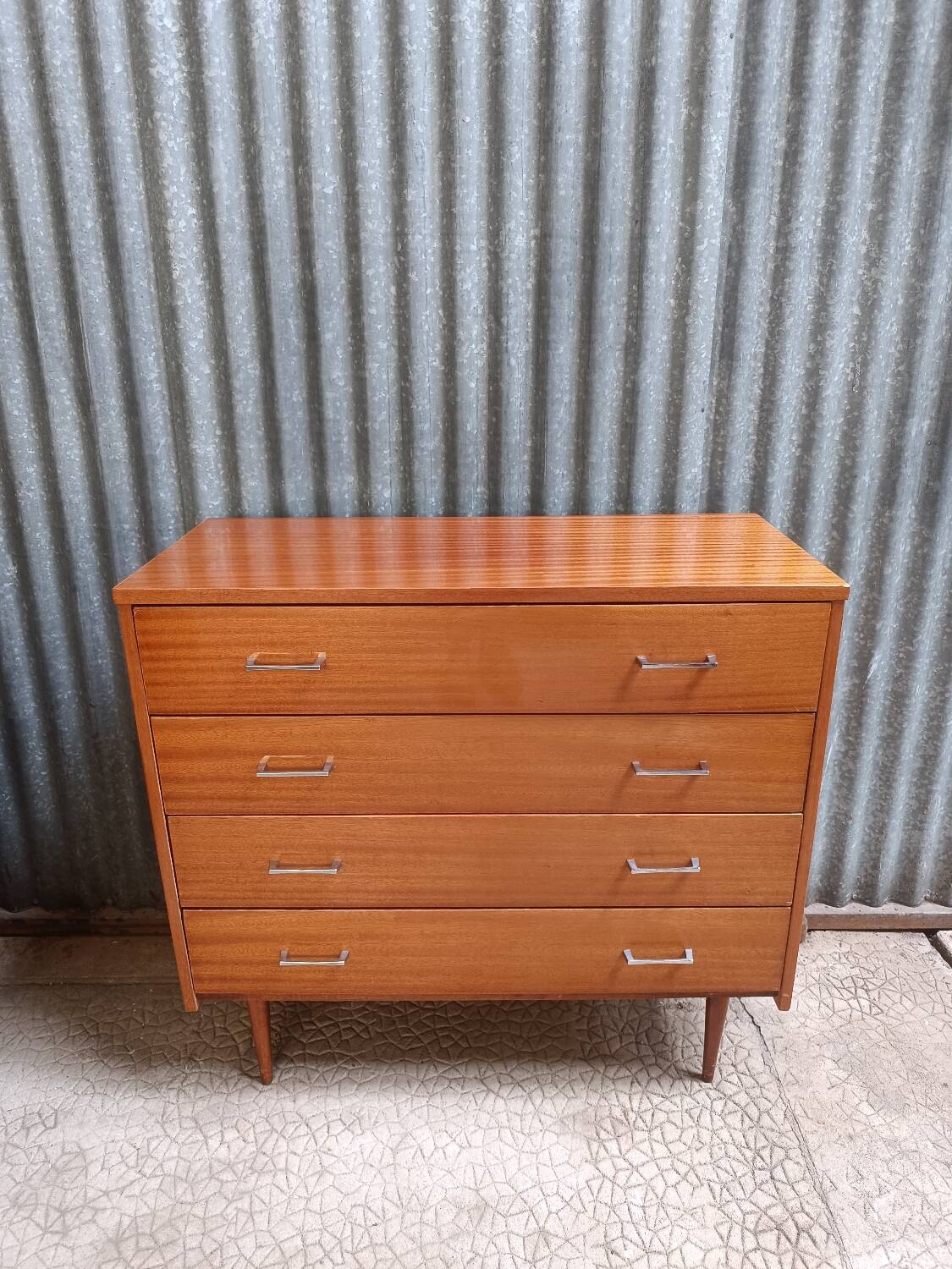 Vintage Scandinavian chest of drawers with 4 drawers