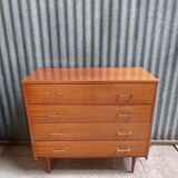 Vintage Scandinavian chest of drawers with 4 drawers