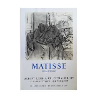Henri MATISSE : Maternité (Drawings New-York), Affiche originale vintage (1967)