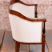 Biedermeier Seating Set in Walnut and Ebony, Austria, 1820s, Set of 3