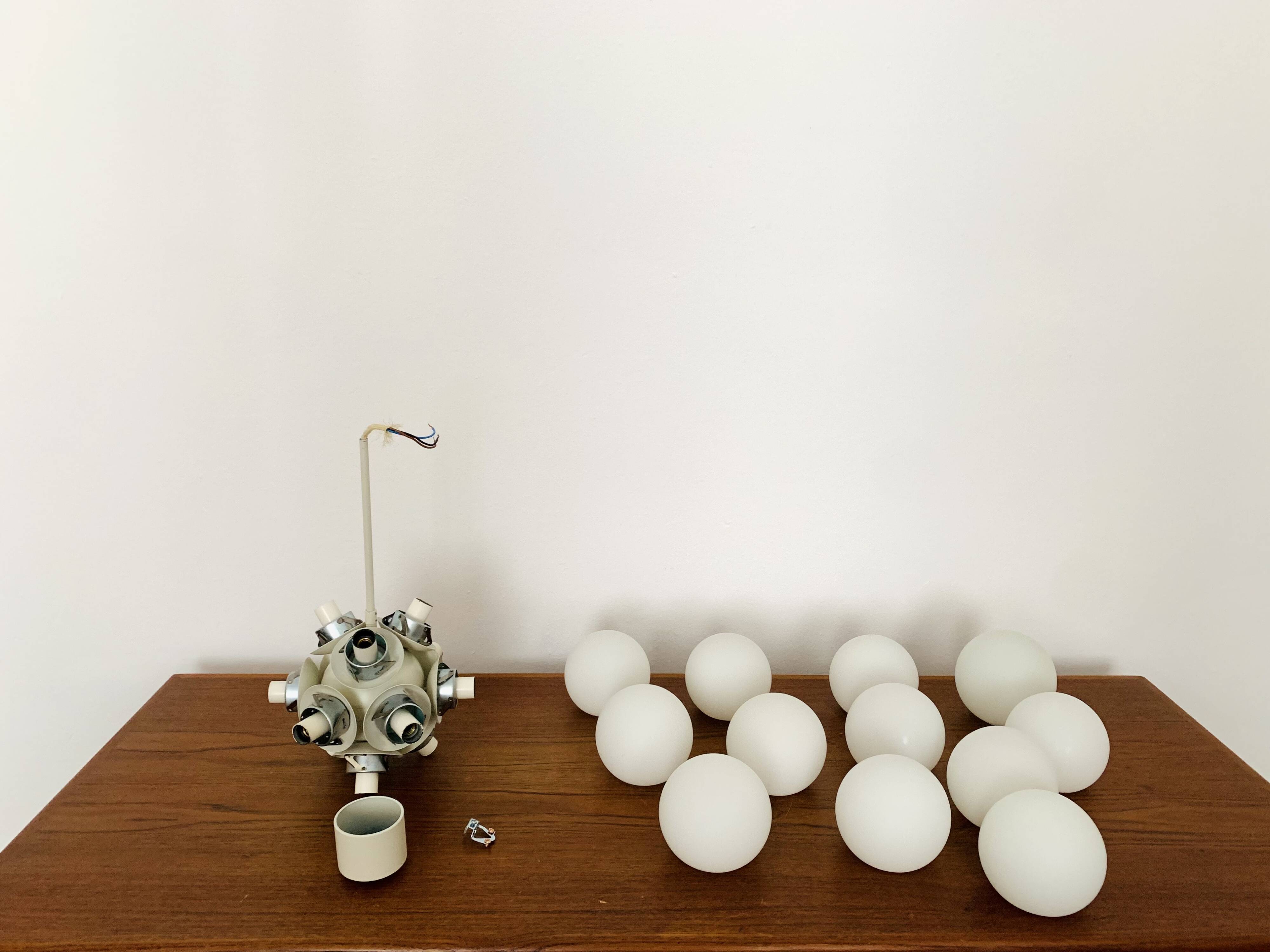 Opaline Sputnik Chandelier by Kaiser Leuchten