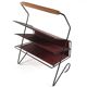 Magazine rack leather + metal