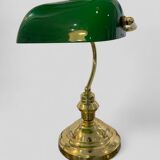 Notary and banker's lamp in green opaline