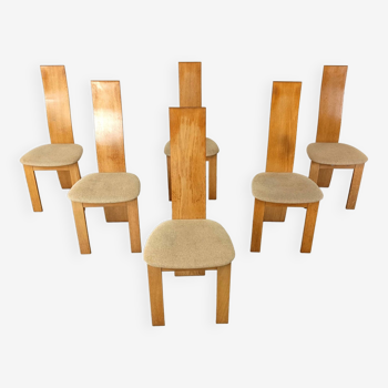 Ensemble de 6 chaises à repas par Rob & Dries van den Berghe, 1980