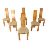Set of 6 dining chairs by Rob & Dries van den Berghe, 1980s
