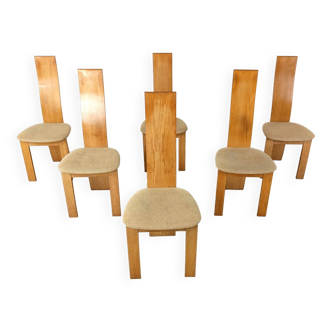 Ensemble de 6 chaises à repas par Rob & Dries van den Berghe, 1980