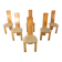 Ensemble de 6 chaises à repas par Rob & Dries van den Berghe, 1980