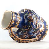Ancien pichet/broc faïence de gien, renaissance, french ceramic/limoges/putti