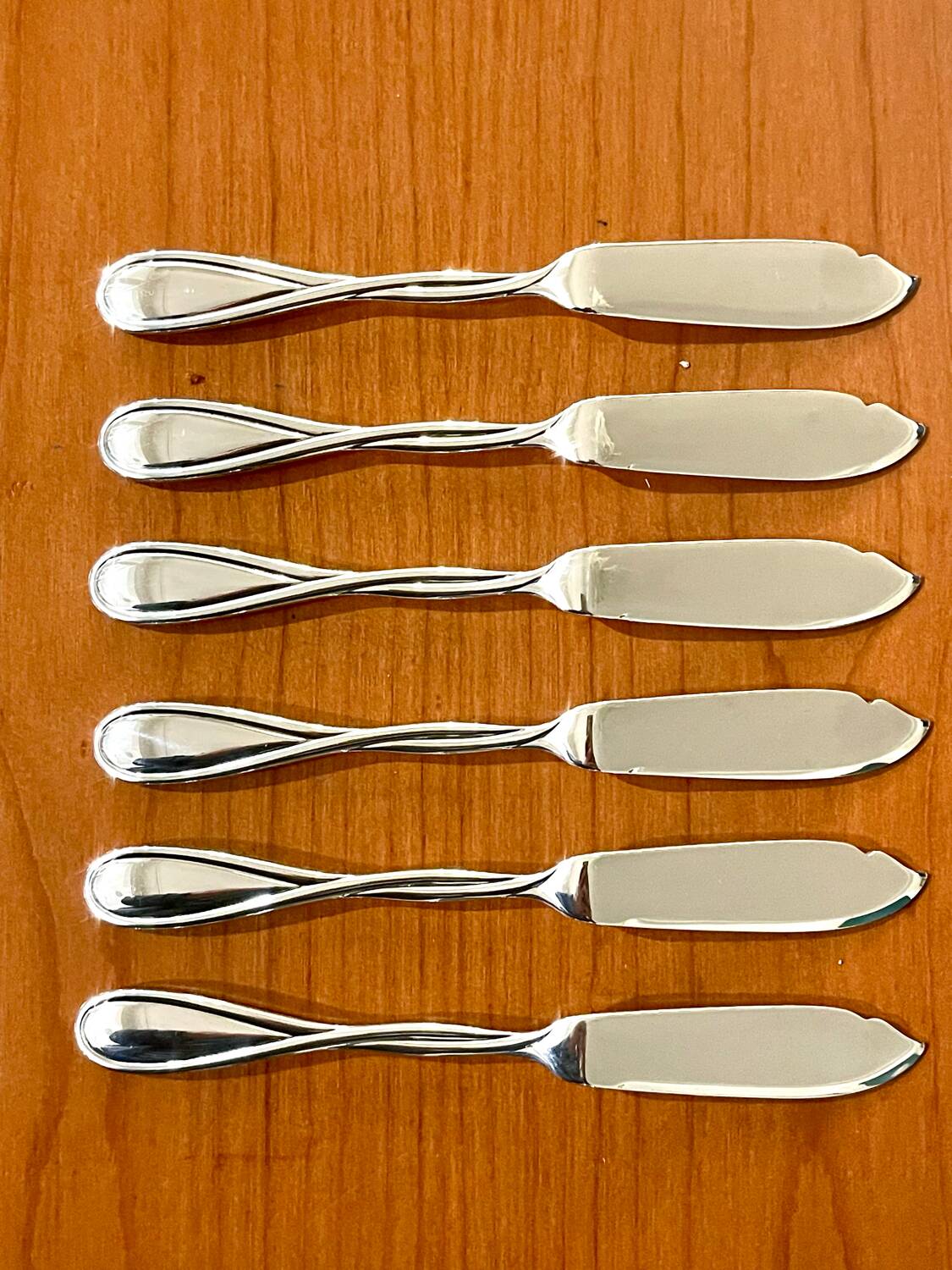 Christofle Galéa, fish cutlery, 6 forks, 6 knives.