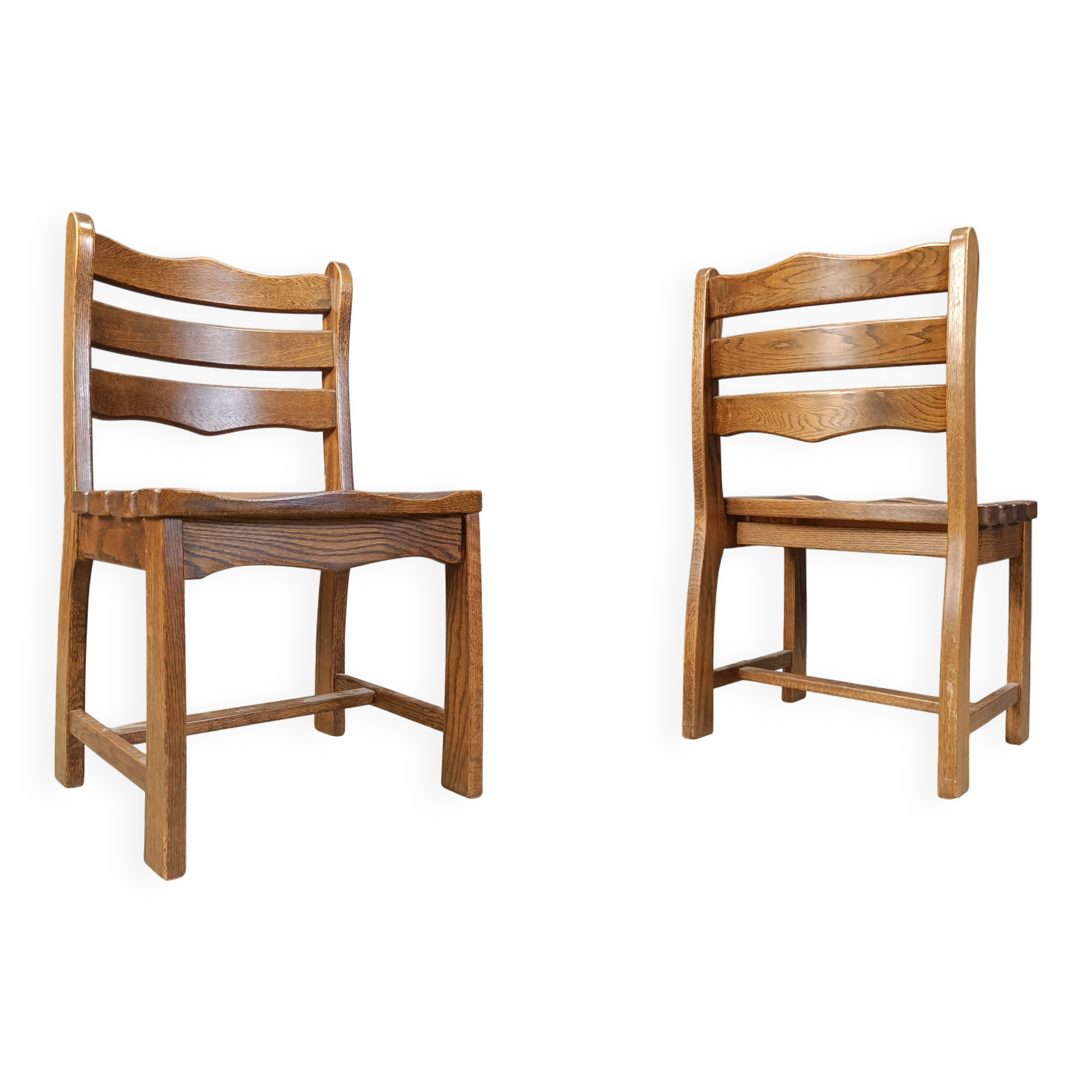 Vintage brutalist dining chairs, 1960s