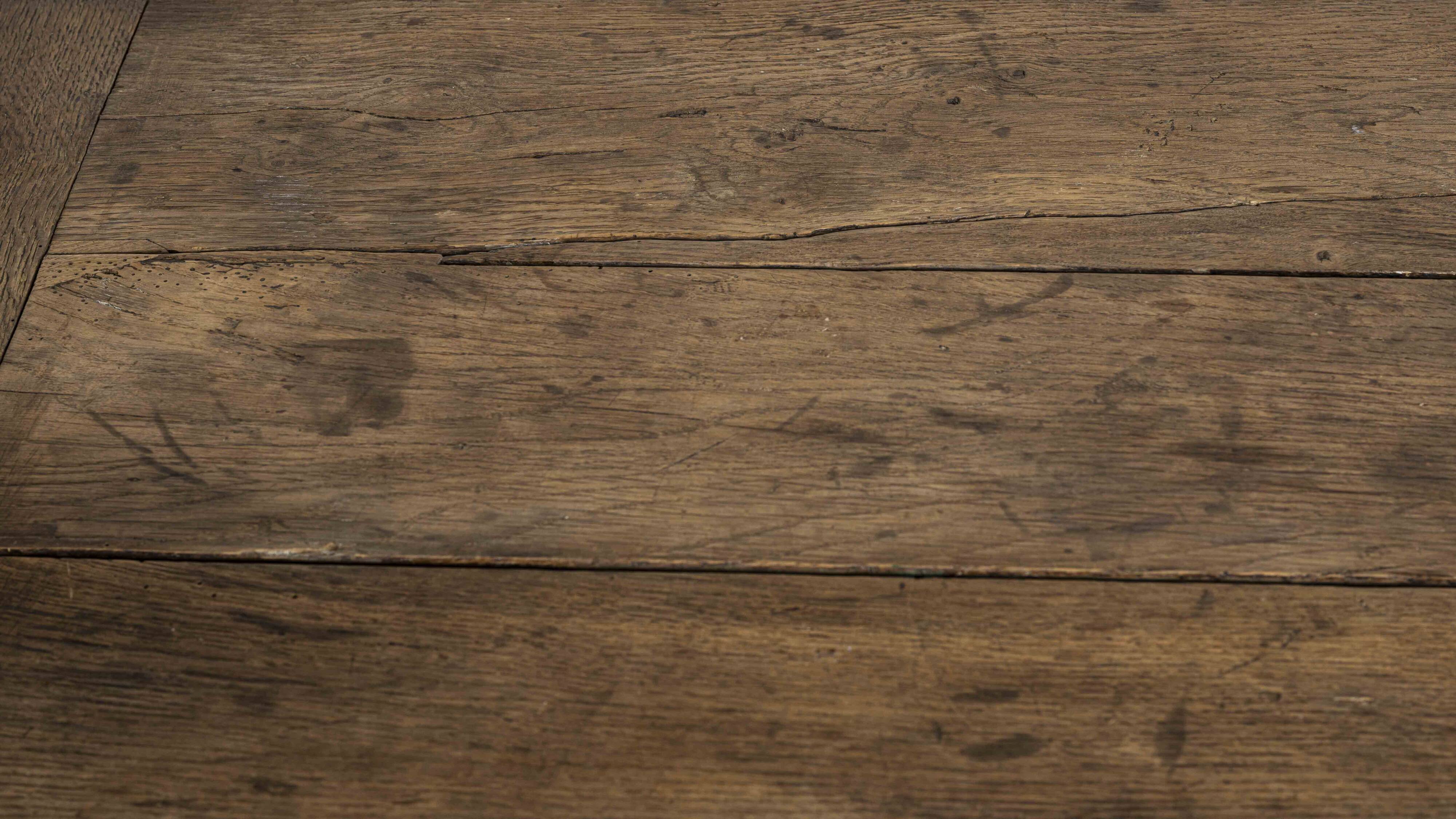 Old wooden farmhouse table