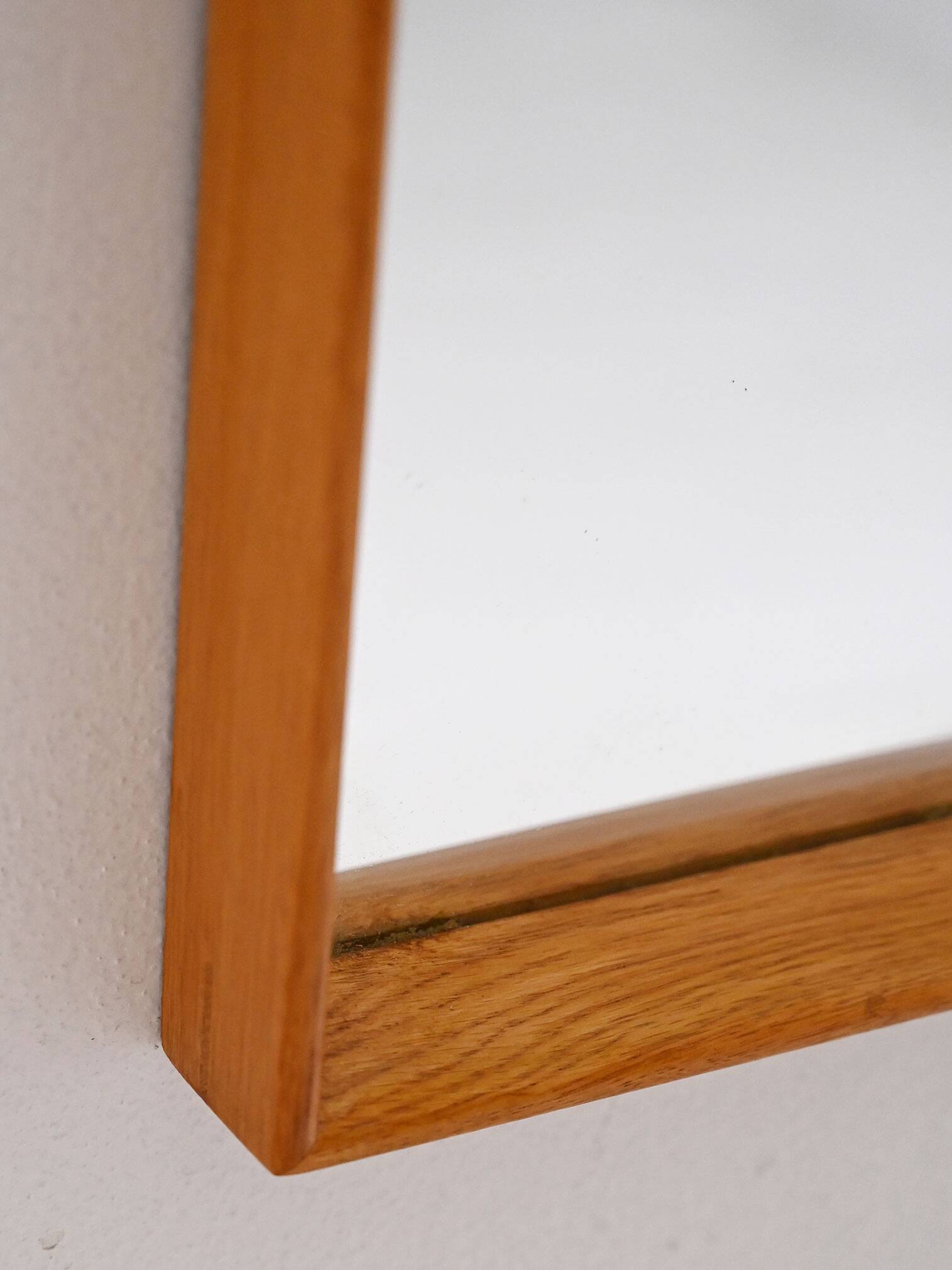 1950s Vintage Mirror with Integrated Brass Sconces