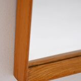 1950s Vintage Mirror with Integrated Brass Sconces