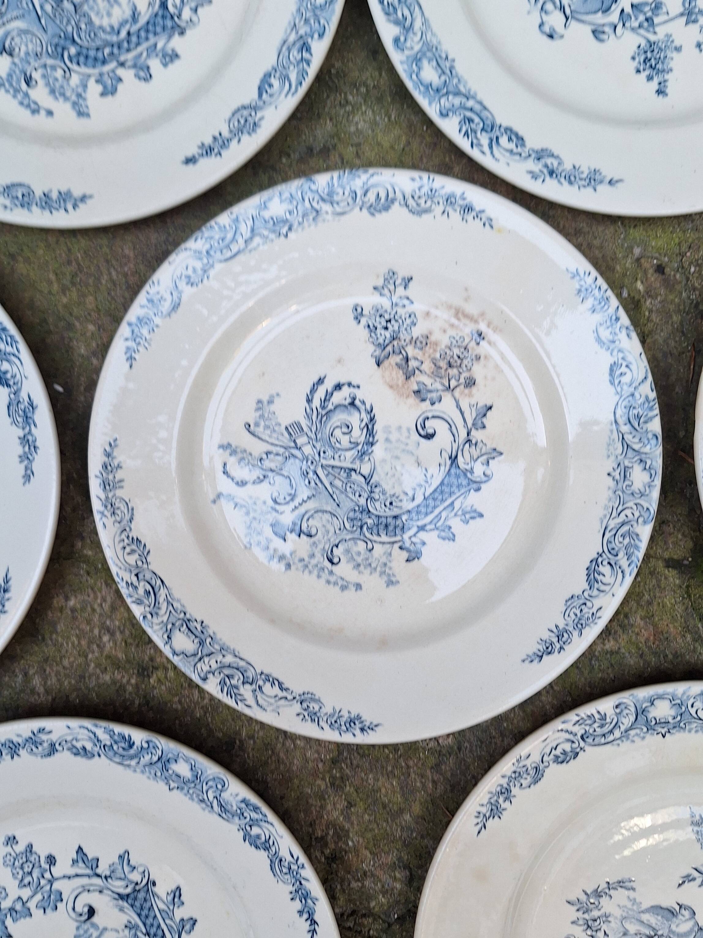 Service set in SG porcelain, Louis XV model.