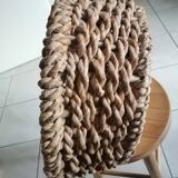 Woven round basket