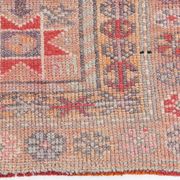 3x13 Soft Pink Vintage Oushak Long Stairs Runner Rug, 83x379 Cm