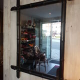 Black bamboo mirror 57x72cm