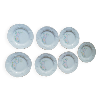 7 assiettes à dessert limoges prestige