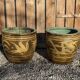 Two Antique Chinese Very Large Terracotta Dragon Plantation Pot...