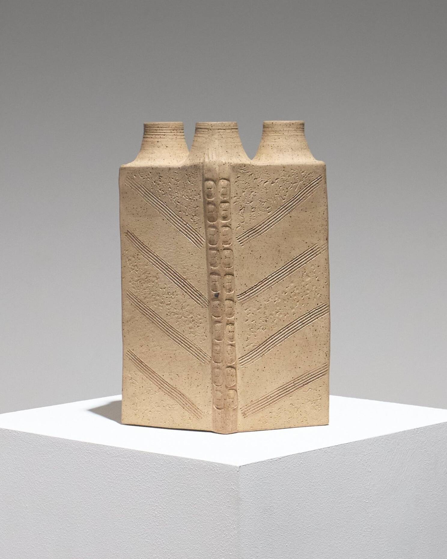 Brutalist Stoneware Soliflore, 1960s