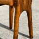 Sculptural high-back chairs in solid olive wood, France, 1960s, set of 6