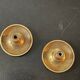 pair of old brass handle knobs