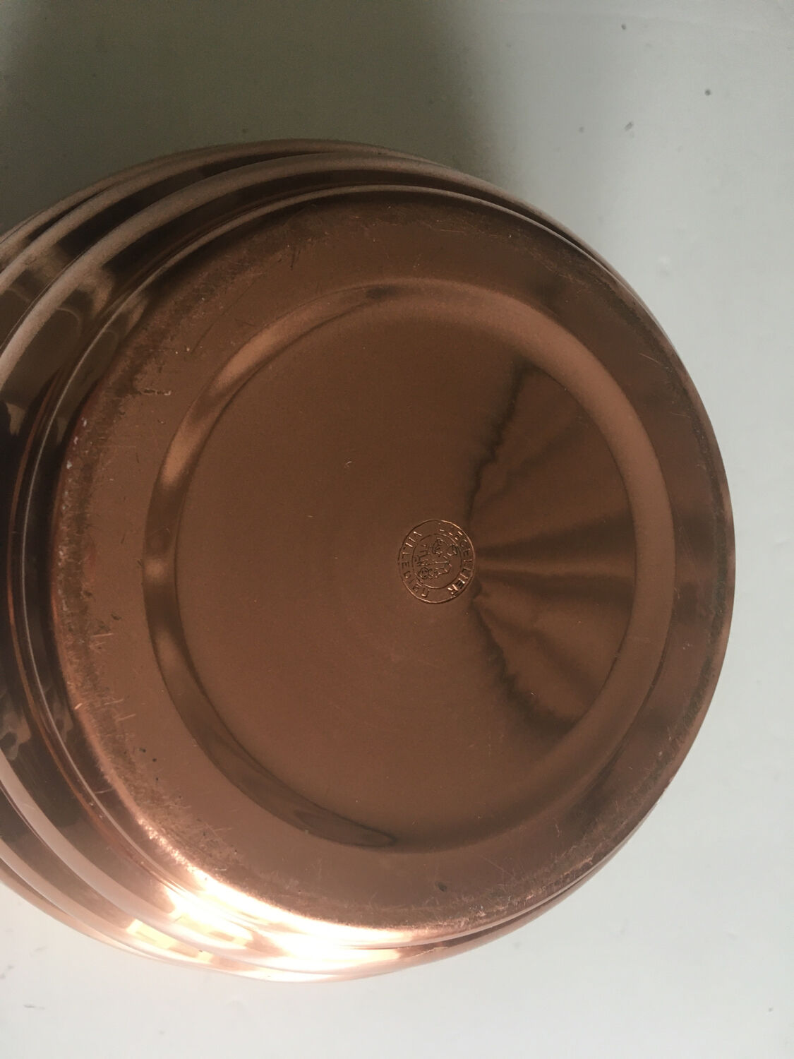 Cache pot vintage en cuivre