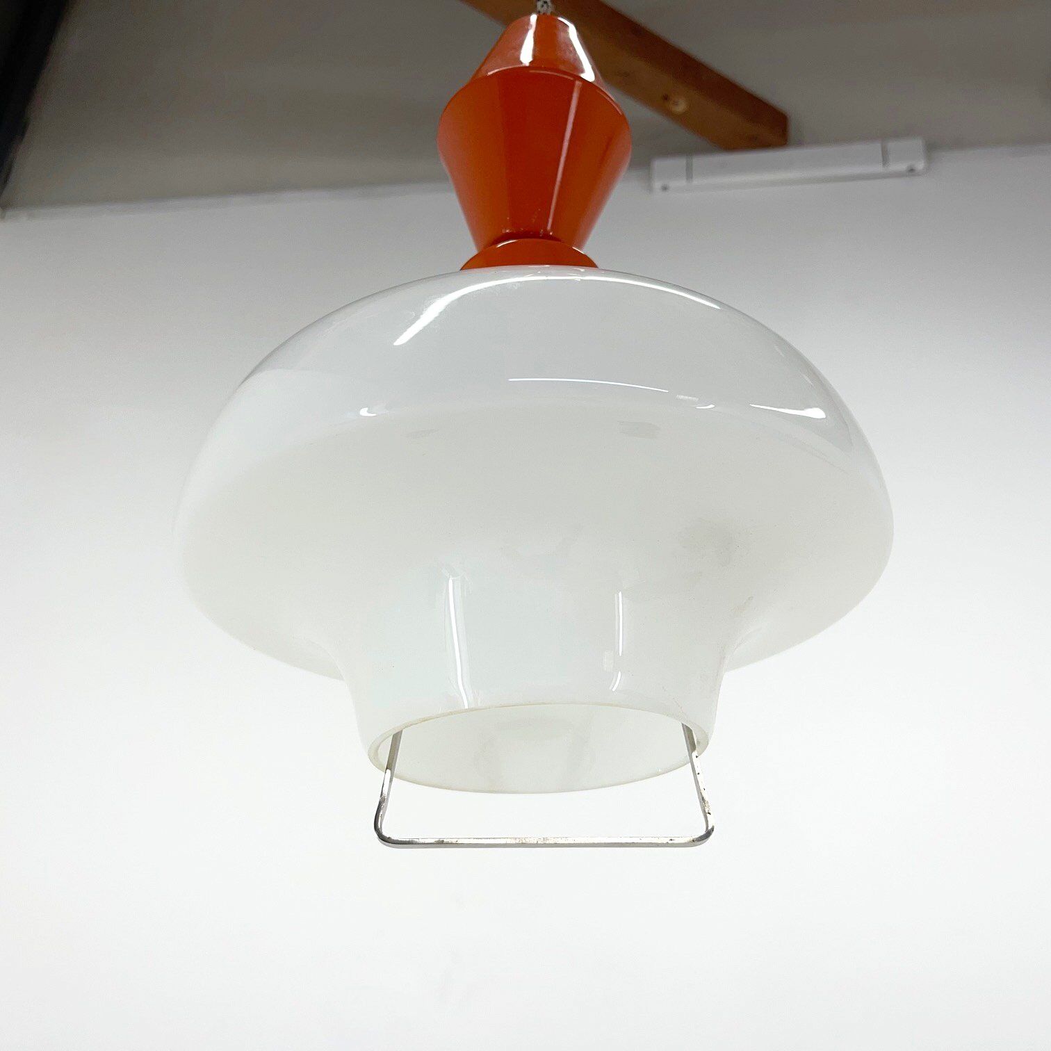 1950's Pull-down Pendant Light, Czechoslovakia