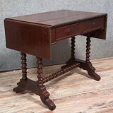 Napoleon III period winged desk table in mahogany