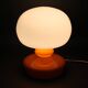 1970s Stepan Tabery Orange Glass Mushroom Table Lamp, Czechoslovakia