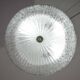 Vintage Italian Transparent Murano Glass Flush Mount Light