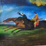 Tableau courses de chevaux XIX