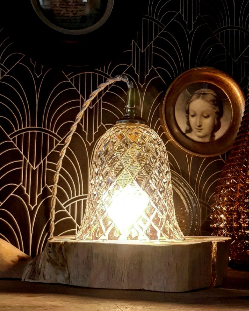 Baladeuse vintage verre ciselé