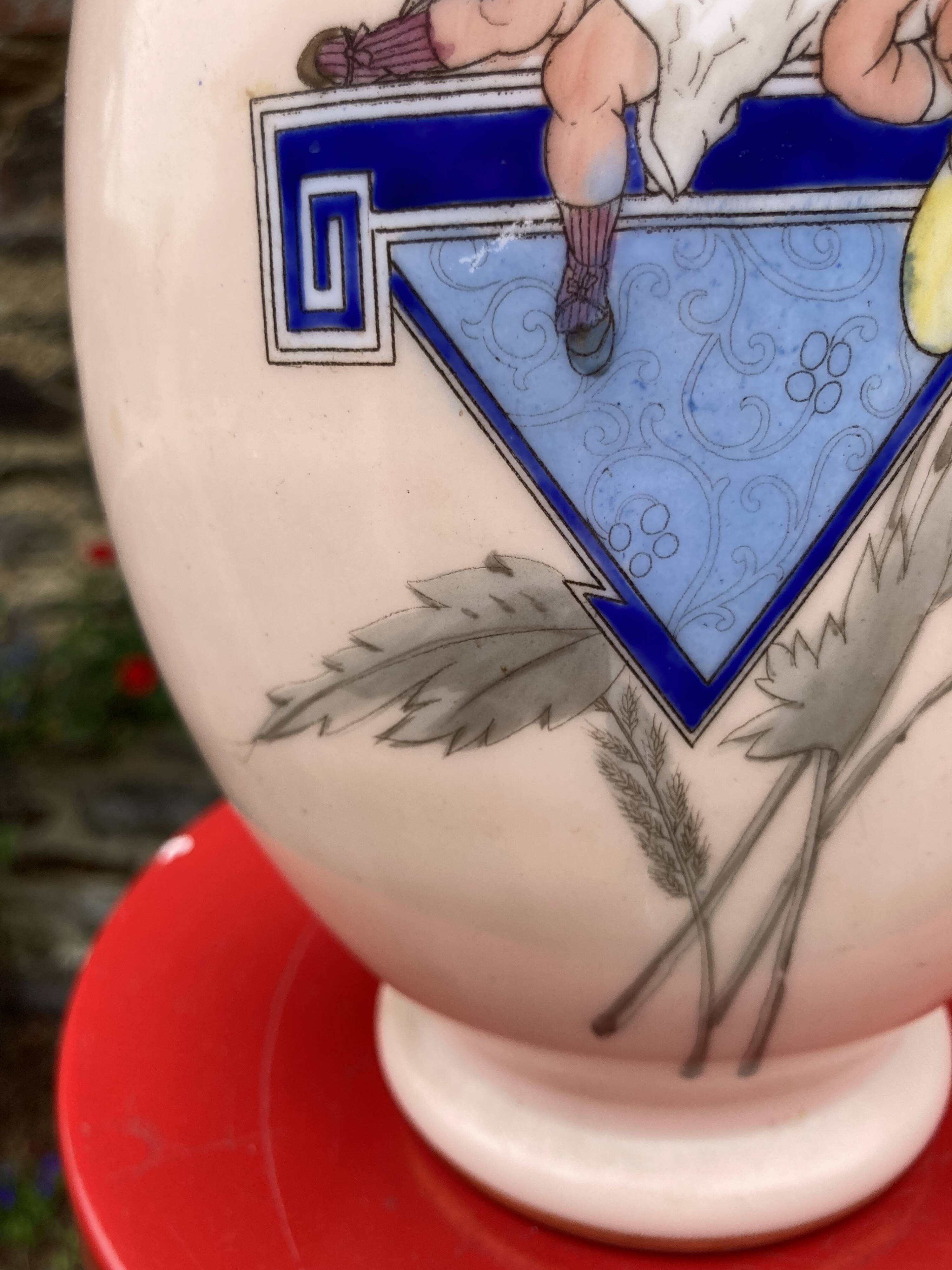 Rare opaline vase from baccarat crystal factory decor art deco art nouveau