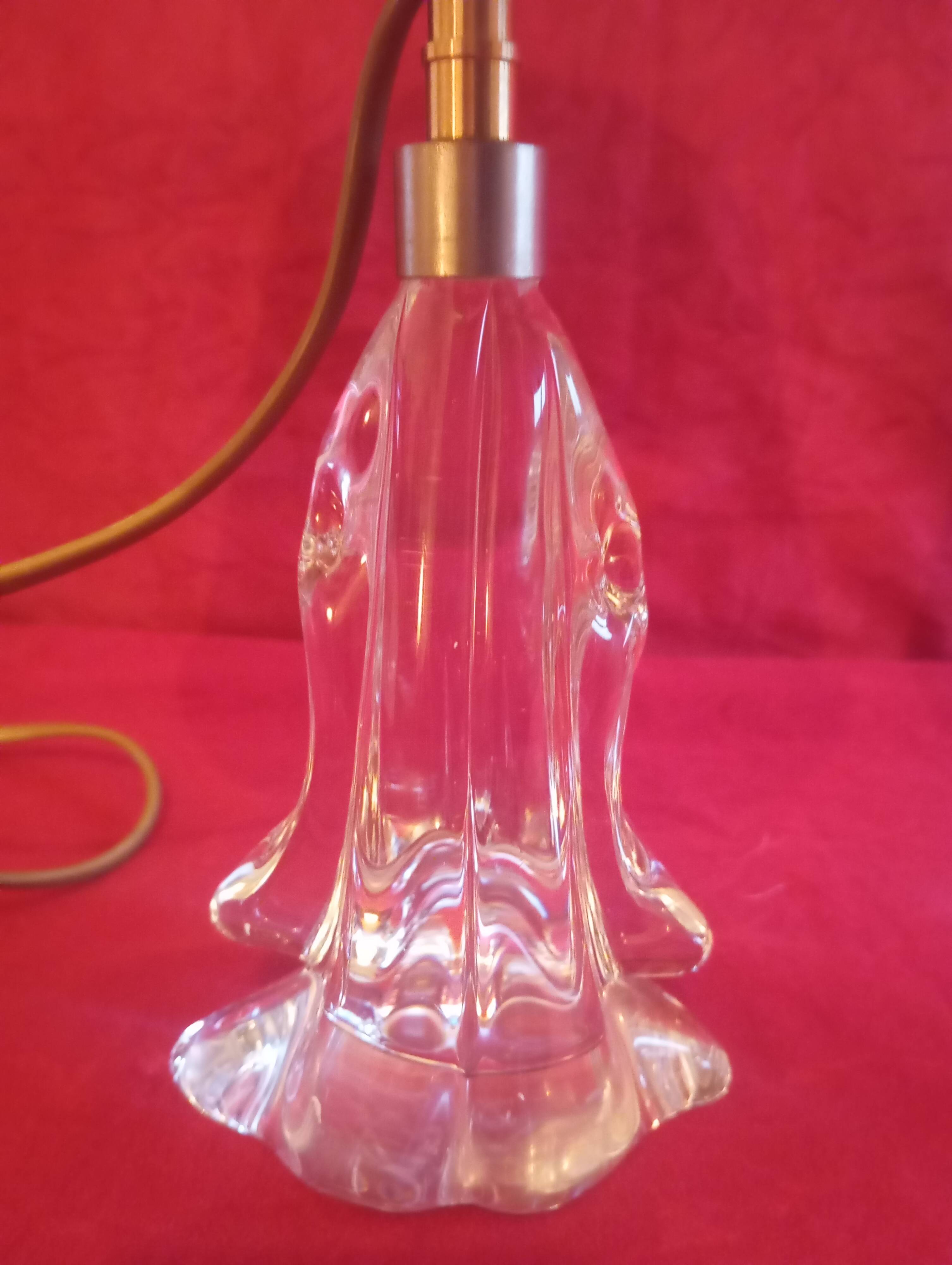 Pair of crystal lamps (attributed to Baccarat)