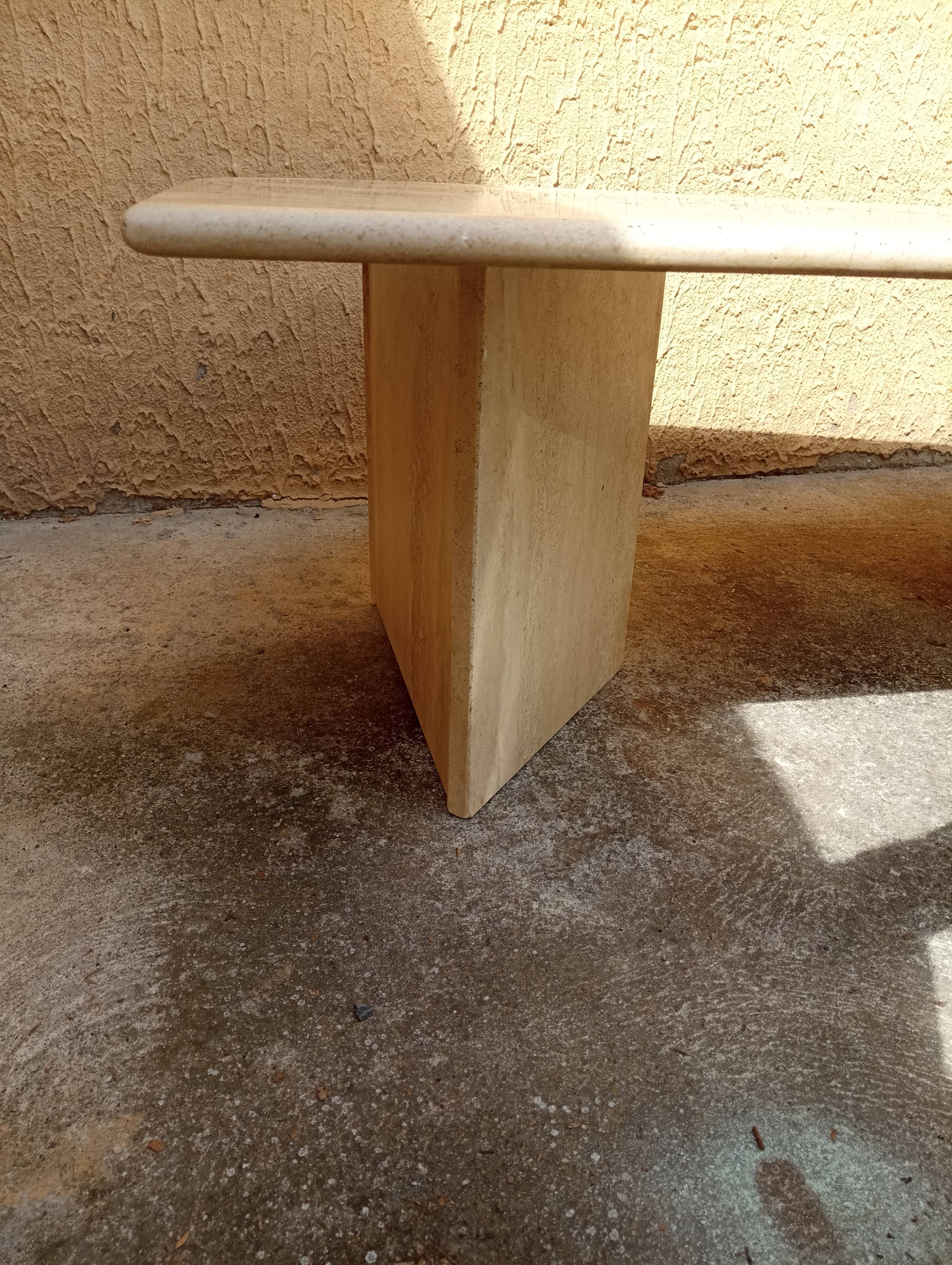 Travertine coffee table