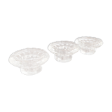 Set of 3 glass candlesticks