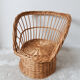 armchair basket in wicker / rattan, child, vintage